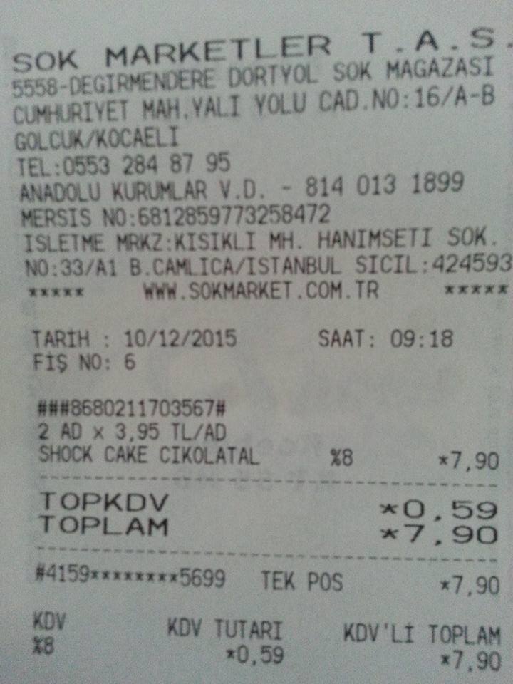 580 gram pasta 3.95 lira (şok market)
