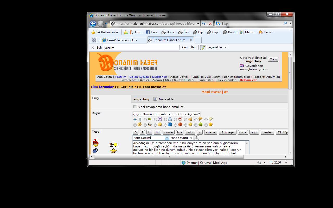 Windows 7 masaüstü arka plan resmi kayboluyor Windows 7 masaüstü arka plan resmi kayboluyor