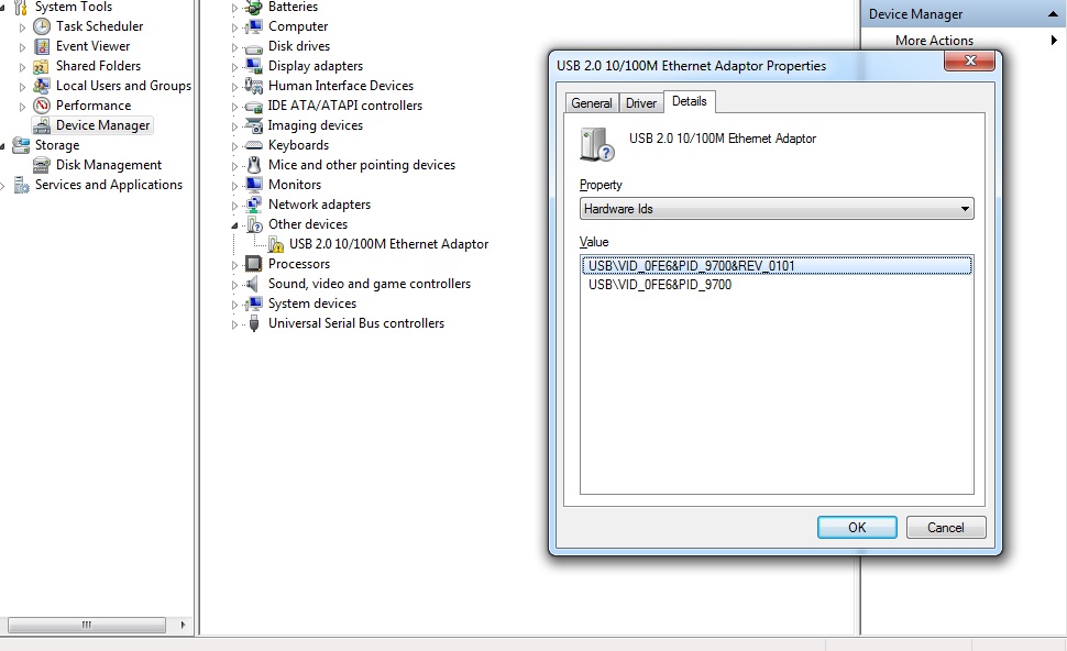 Usb Vid 0fe6 Pid 9700 Rev 0101   -  2