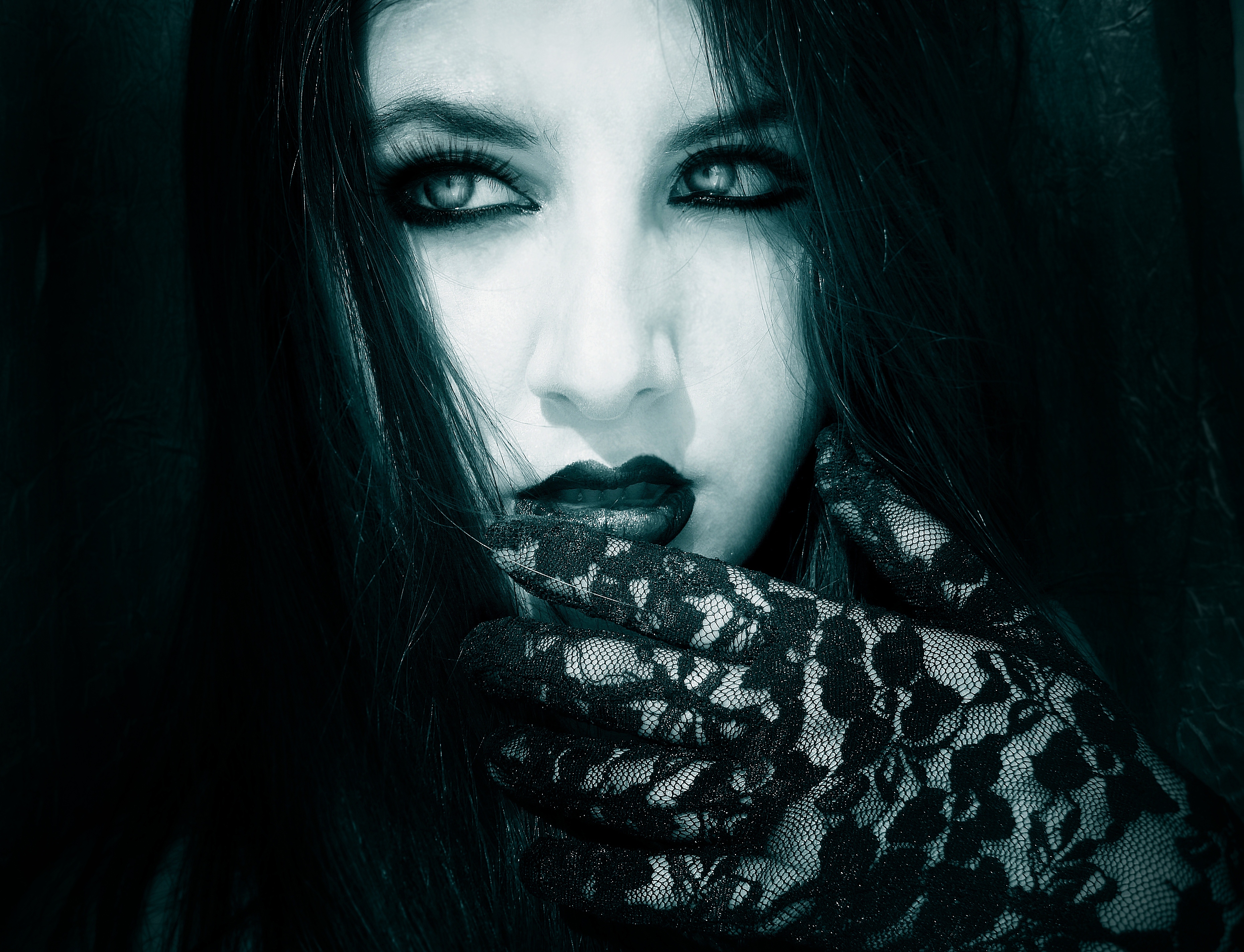 Gothic girl demonized dirty full