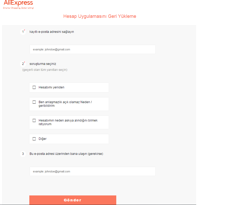 Neden Aliexpress ile anlaşmazlık açamıyorum Neden Aliexpress ile anlaşmazlık açamıyorum