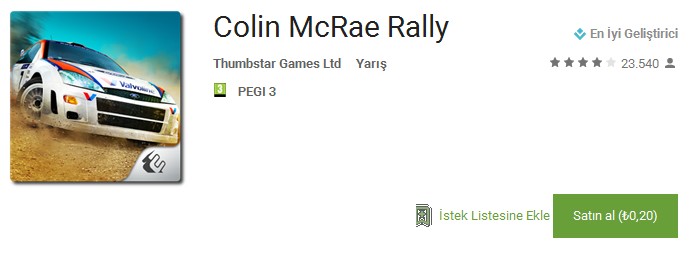  Colin McRae Rally 20 Kuruş.