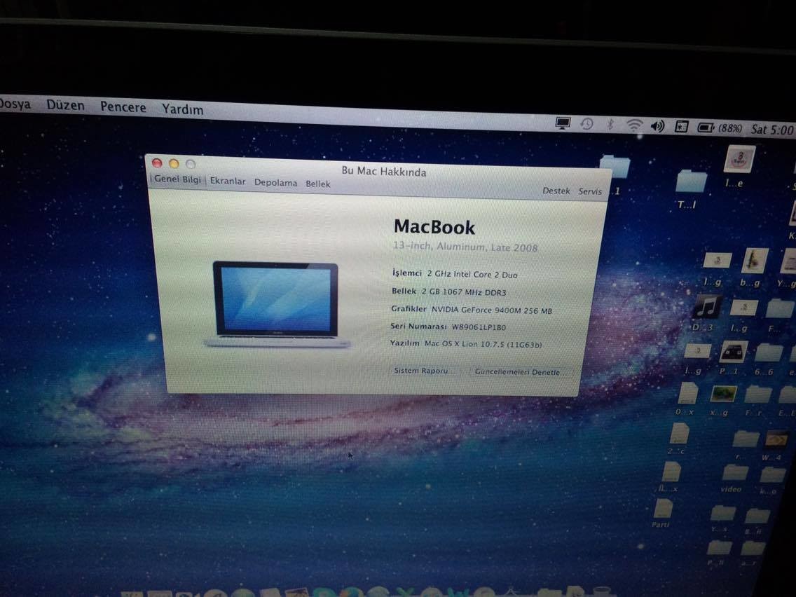  Temiz 13.3 MACBOOK CORE2DUO