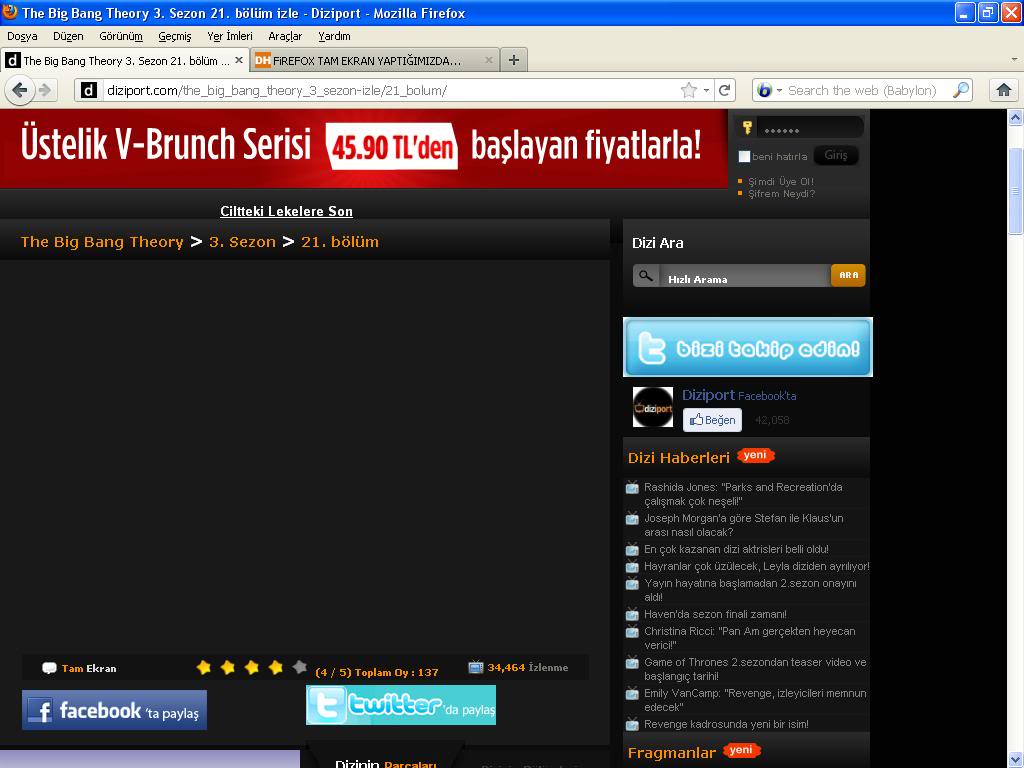  FiREFOX TAM EKRAN YAPTIĞIMIZDA...