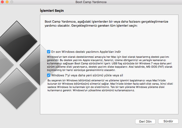  MacbookPro(15' -Mid2010- El Captain) Windows 8.1 için Bootcamp sorunu. YardımLütfen:(