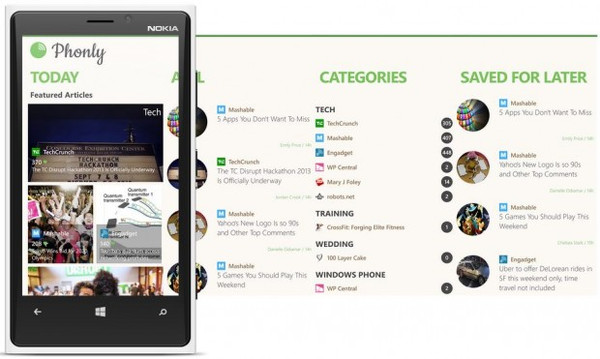 Feedly istemcisi Phonely, Windows Phone için yayınlandı