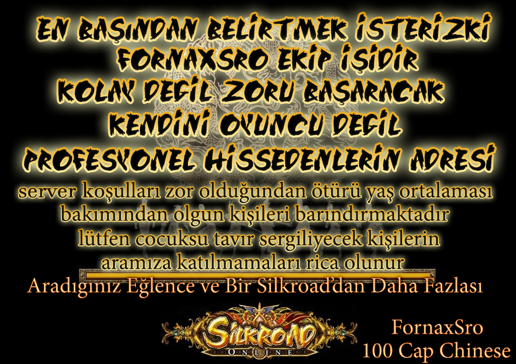  FornaxSro ★80★90★100★120Cap Seri★Maceraya HEMEN KATIL.