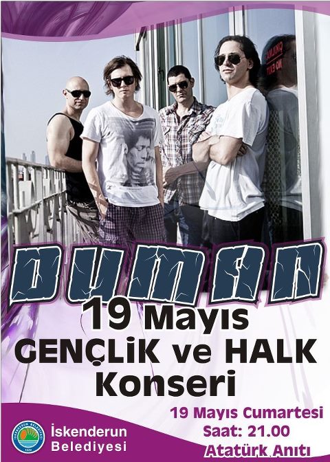  19.05.2012 İskenderun Duman Konseri - Hatay'lı üyelere duyurulur.