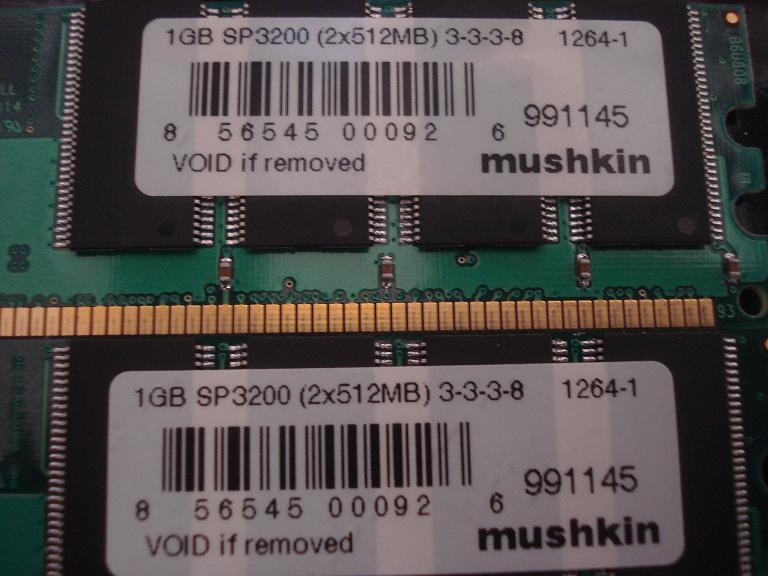  MUSHKIN 1GB SP3200 RAM 2 ADET