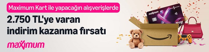 Amazon'da Maximum Kartlılara ek indirim fırsatı!