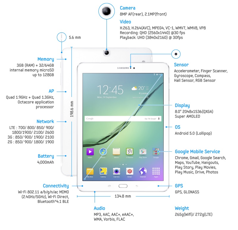  Samsung Galaxy Tab S2 [Ana Konu - TANITILDI!]