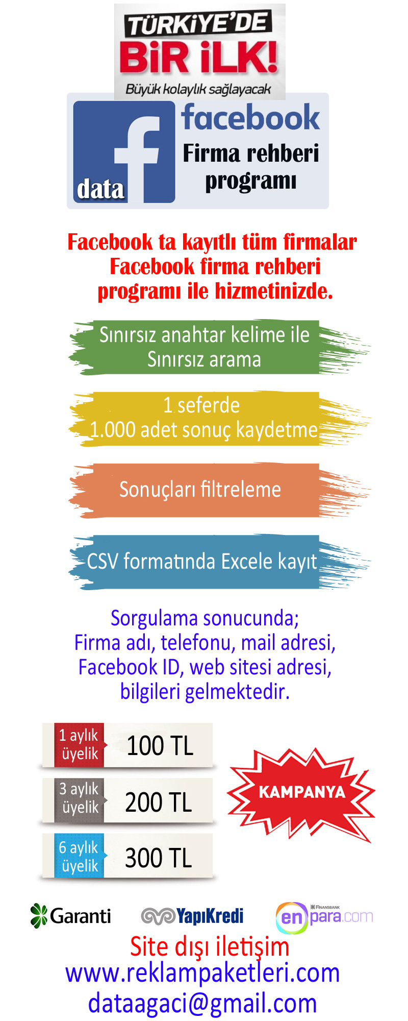  Facebook FİRMA REHBERİ programı. Türkiye'de ilk!!!