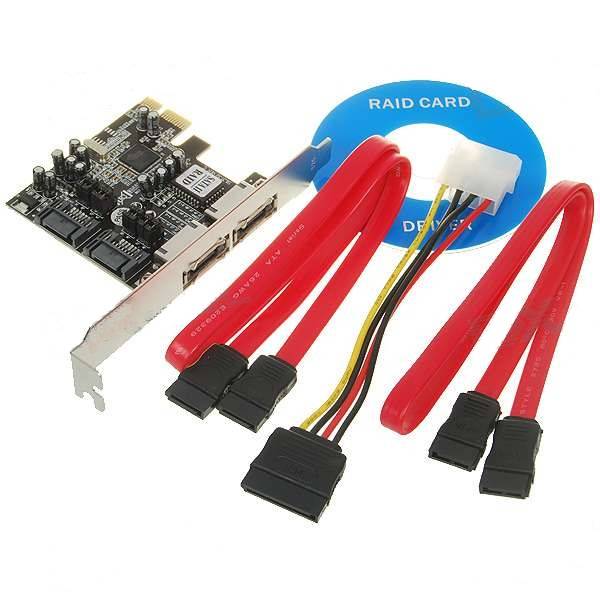 Карта diewu с 2 портами sata pcie