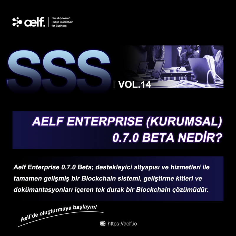 AELF ($ELF) Blockchain (RESMİ ANA KONU)