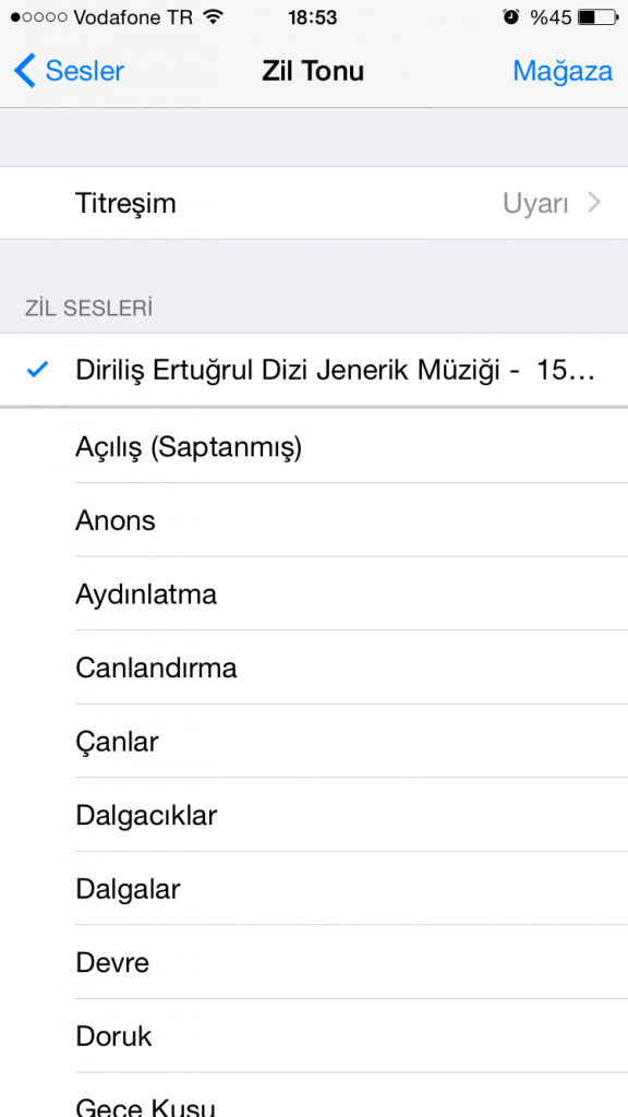  Iphone mp3 zil sesi değiştirme