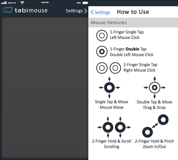 iPhone modellerini iPad için fareye çeviren uygulama: TabiMouse