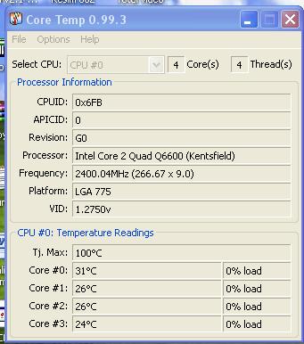  Q6600 2.4 Ghz @ 3.8 Ghz'e hız aşırtma