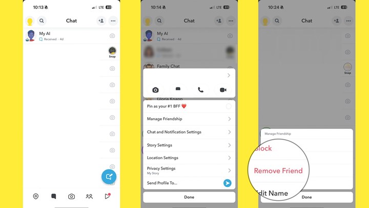 Snapchat'te arkadaş nasıl silinir? 5 adımda Snapte arkadaş silme