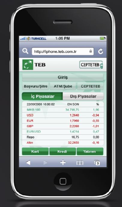  iPhone ve CEPTETEB iphone.teb.com.tr