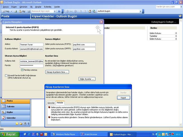  Artık Hotmail i outlookta POP3 olarak kullanalım