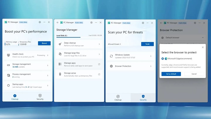 Microsoft, CCleaner'a benzeyen PC Manager uygulamasını yayınladı