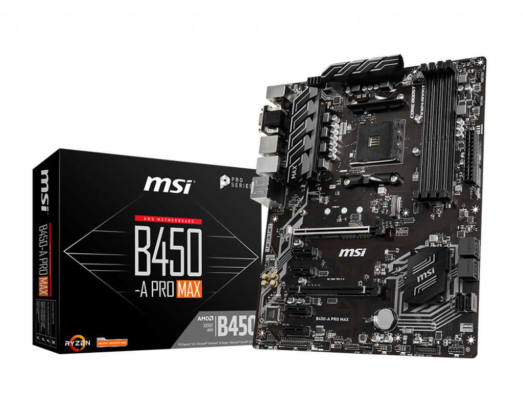 704 TL MSI B450-A PRO MAX AM4 AMD Ryzen™ DDR4 4133MHz (O.C.) USB3.1 Anakart