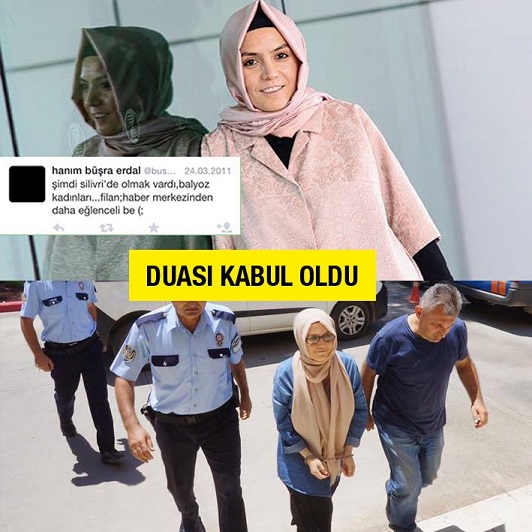  Gazeteci Hanım Büşra Erdal yakalandı(ilahi adalet)