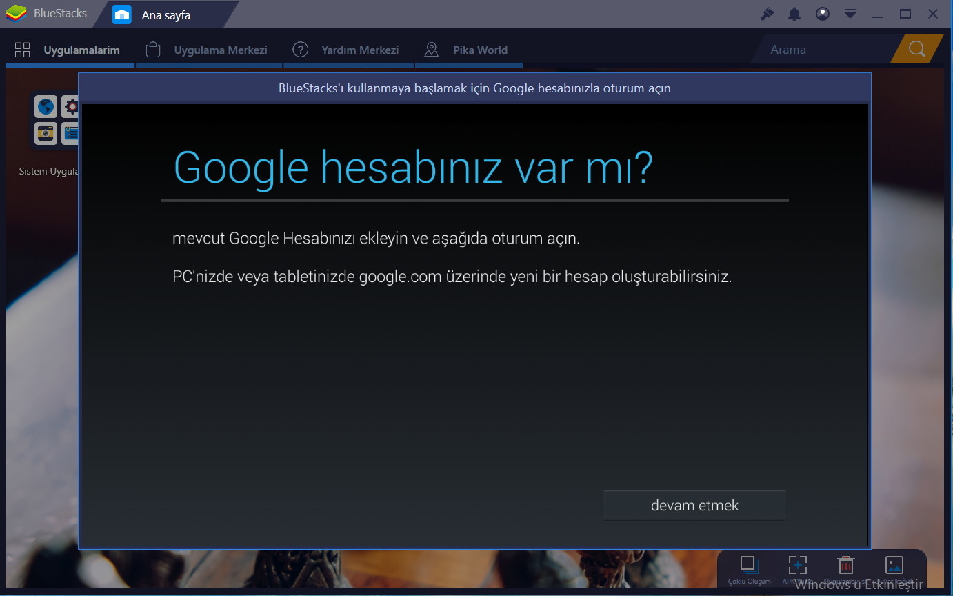 Memu emulator için gmail nasıl açılır?