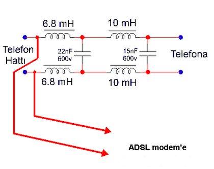 Сплиттер adsl схема