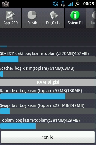  Tek adımda ext2 alanı ve swap alanı yaratmak.