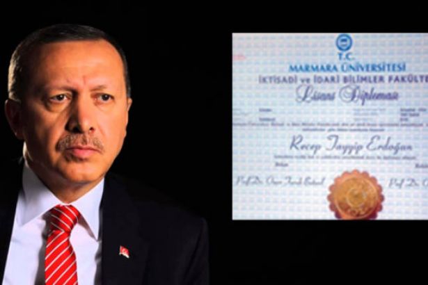 Tayyip Erdoğan'ın diplomasını onaylayan kâtibi soruşturmayan notere şerh cezası