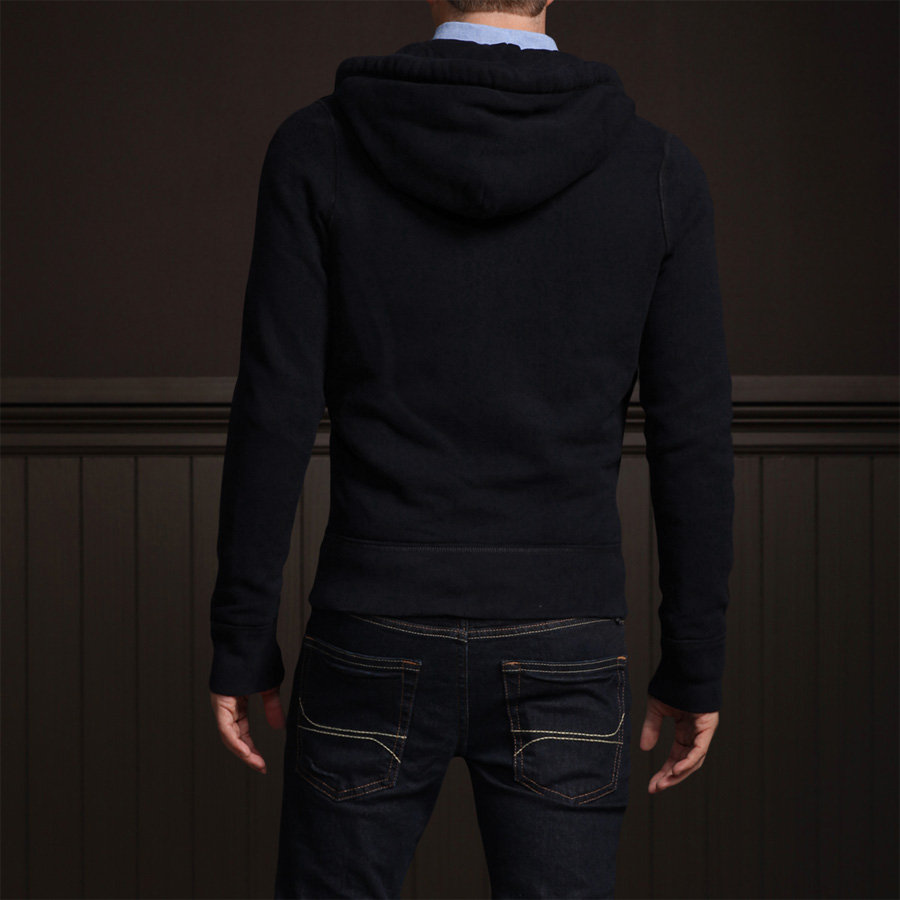  - - SATILIK - - Kullanılmamış Hollister Orange County Hoodie Navy M