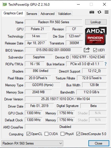 Oem AMD Radeon 2GB RX460 910486-002 GDDR5 İNCELEME(**350 tl**)