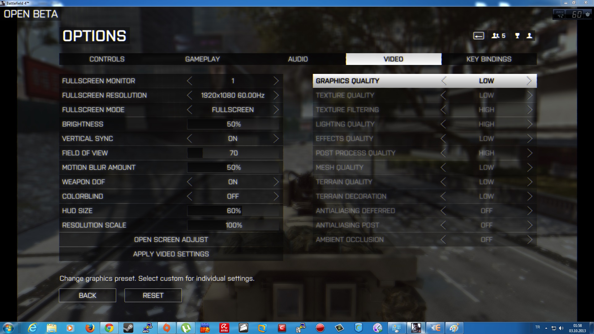  Battlefield 4 FPS Değerleriniz?