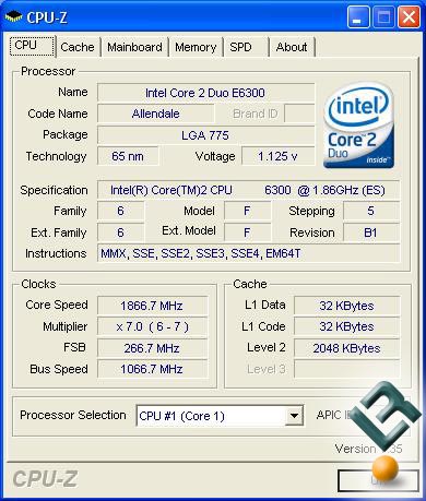  Intel Core 2 Duo Processor E6300 2M Cache, 1.86 GHz, 1066 MHz -STOK -3