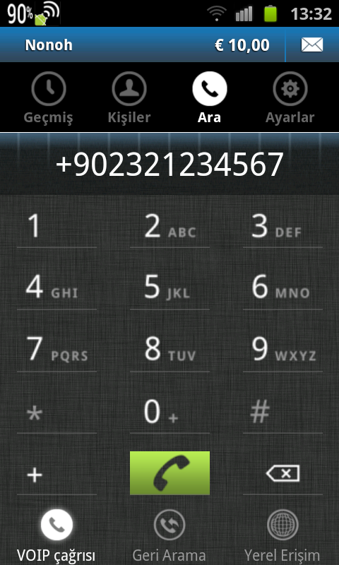  nonoh.net VOIP 10 euro ile 120 gün sabit hatları aramak hediye (TÜRKİYE DAHİL)