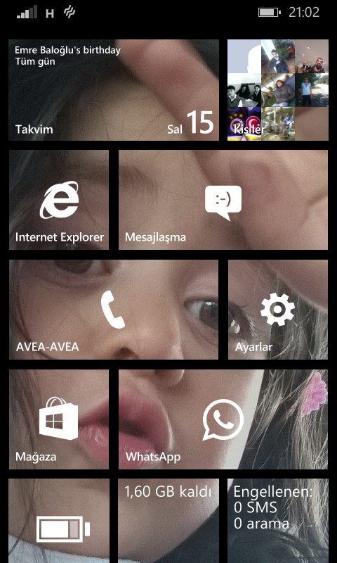  Windows Phone 8.1 Ana Ekranlarınız