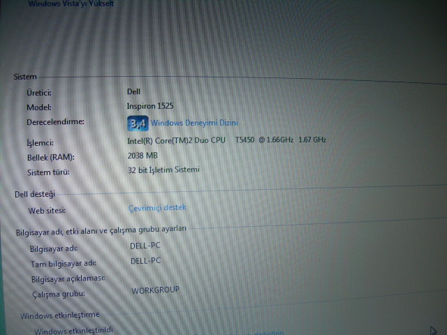  Dell inspiron 1525 Kullananlar Kulübü