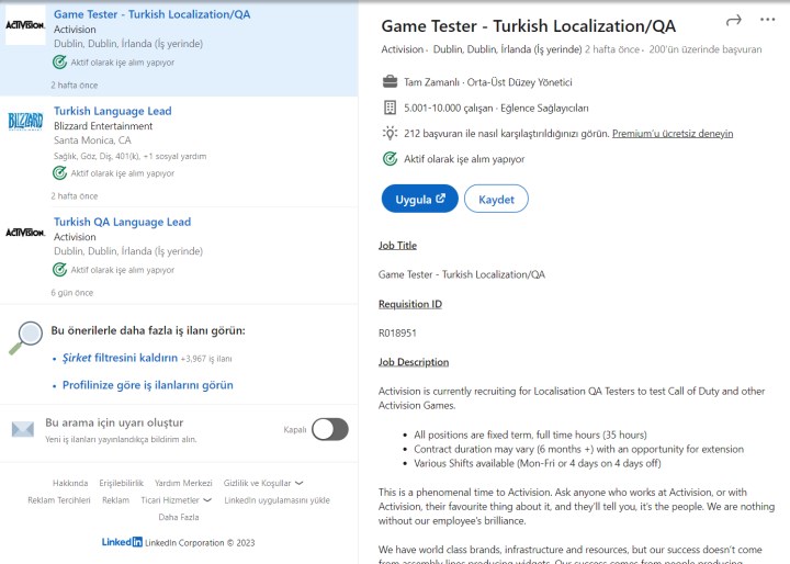 Activision Blizzard oyunlarına Türkçe dil desteği yolda: İş ilanı açıldı!