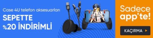 Case 4U telefon aksesuarları sepette %20 indirimli [HB]