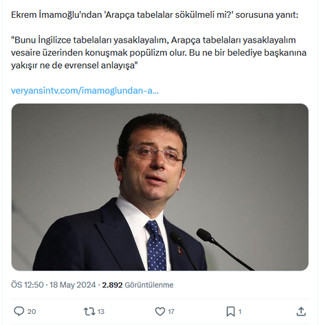 Arapça 6 milyon vatandaşımızın anadilidir.