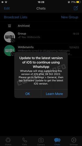 WhatsApp, Ekim ayından itibaren bu iPhone'larda çalışmayacak