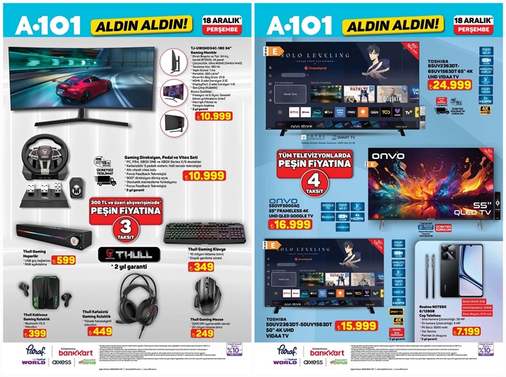 A101 marketler oyuncu ekipmanları satacak