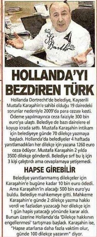  Hollandayı bezdiren türk