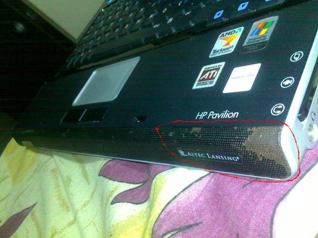  HP Pavilion dv5155 eu laptopumdaki hoparlör ızgaralarının boyası çıktı , yardım !!!