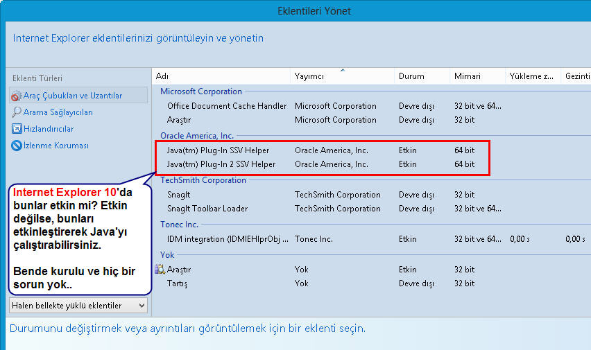  windows 8 ve java sorunu