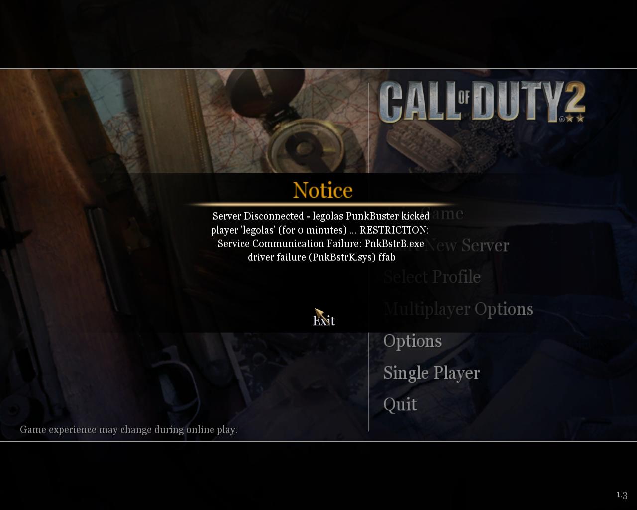 Ошибки игры call of duty. Название миссий в Call of Duty 2. Код 2. Call of Duty 2 сервера. Ошибка Cod mw2.
