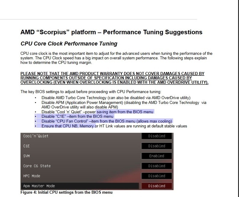  AMD FX işlemciler için Overclock rehberi (amd.com daki kendi tavsiyeleri)