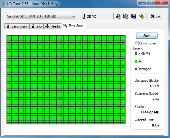 Sandisk Ultra II 120GB 550MB-500MB/s Sata 3 SSD (SDSSDHII-120G-G25)