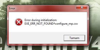 Cod 4 Multi Hatası